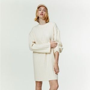 H&M Cream Sweater Dress XS NWOT